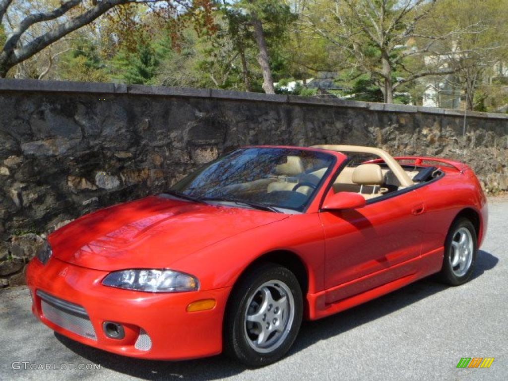 1997 Eclipse Spyder GS-T Turbo - Saronno Red / Beige photo #4