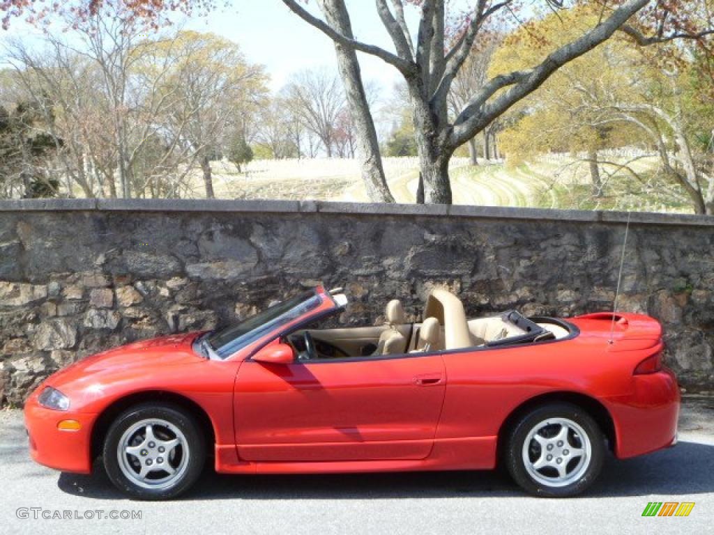 1997 Eclipse Spyder GS-T Turbo - Saronno Red / Beige photo #5