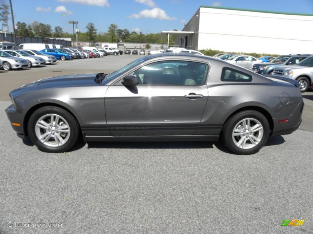 2011 Mustang V6 Premium Coupe - Sterling Gray Metallic / Stone photo #2