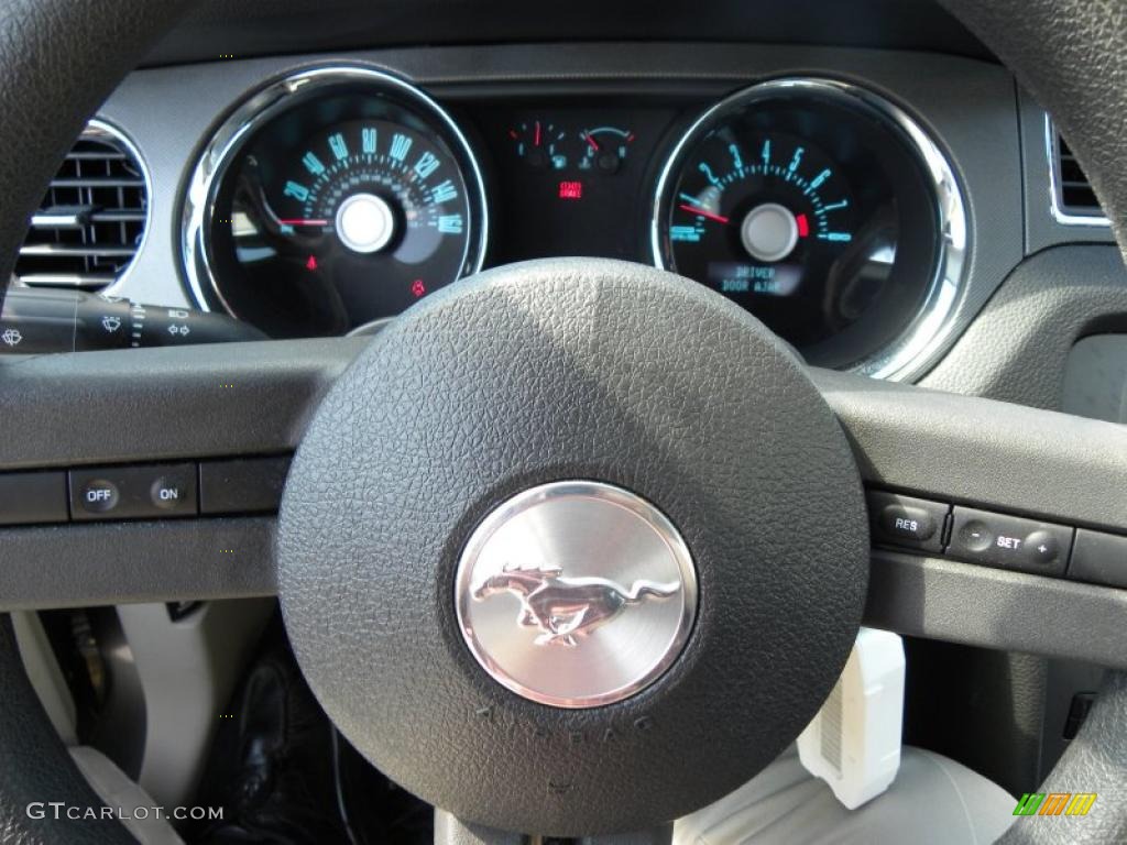 2011 Mustang V6 Premium Coupe - Sterling Gray Metallic / Stone photo #20