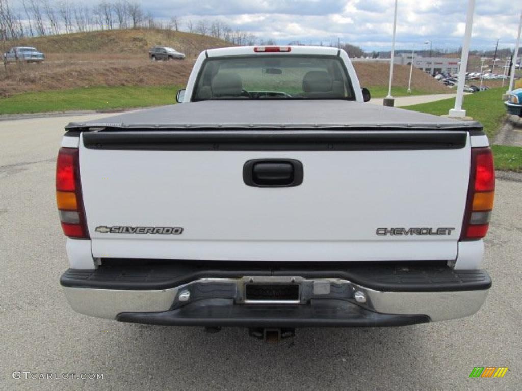 2001 Silverado 1500 LS Regular Cab 4x4 - Summit White / Tan photo #3