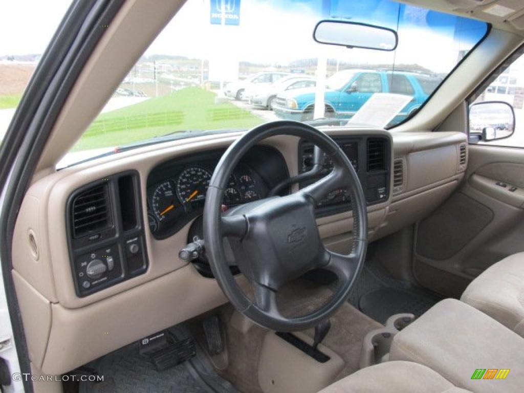 2001 Silverado 1500 LS Regular Cab 4x4 - Summit White / Tan photo #6