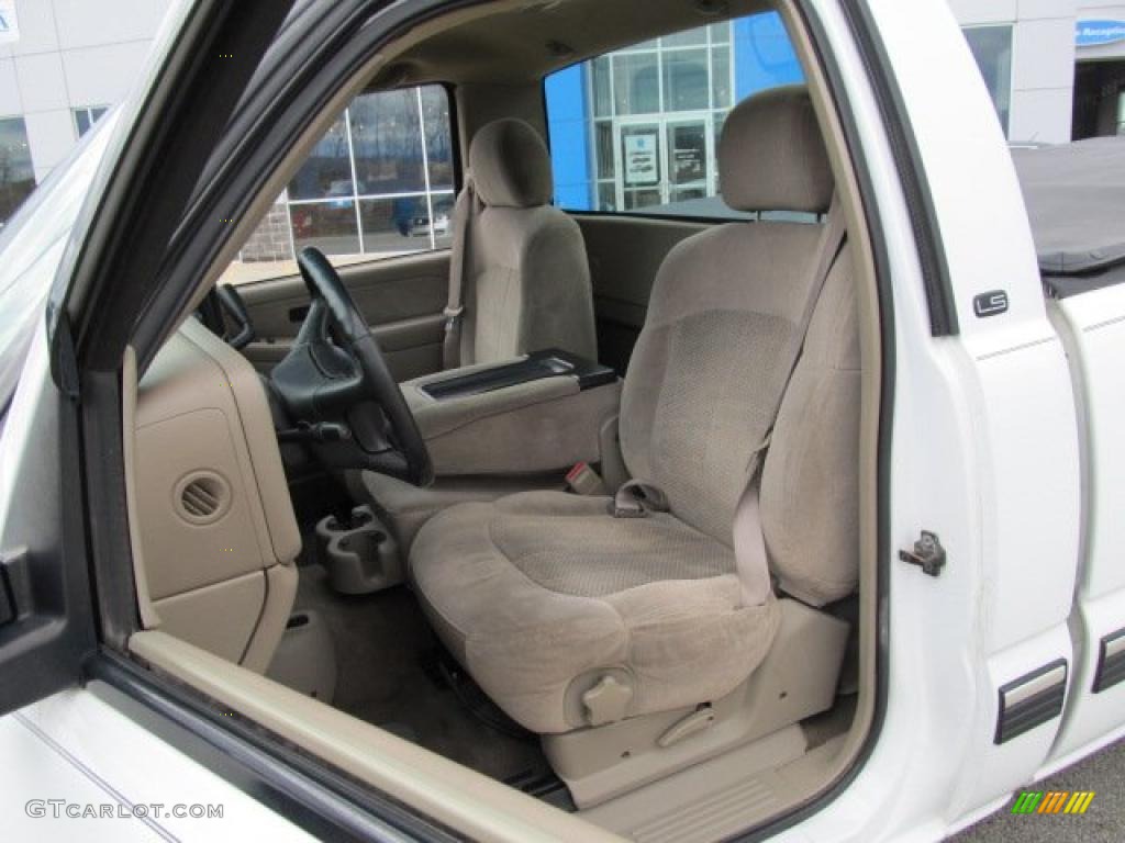 2001 Silverado 1500 LS Regular Cab 4x4 - Summit White / Tan photo #8