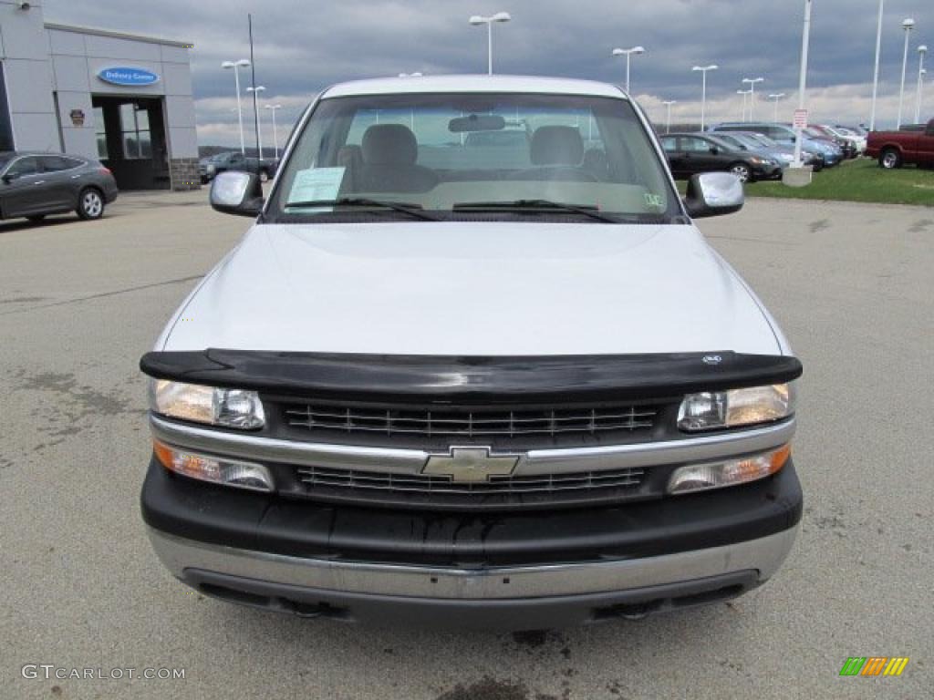 2001 Silverado 1500 LS Regular Cab 4x4 - Summit White / Tan photo #15