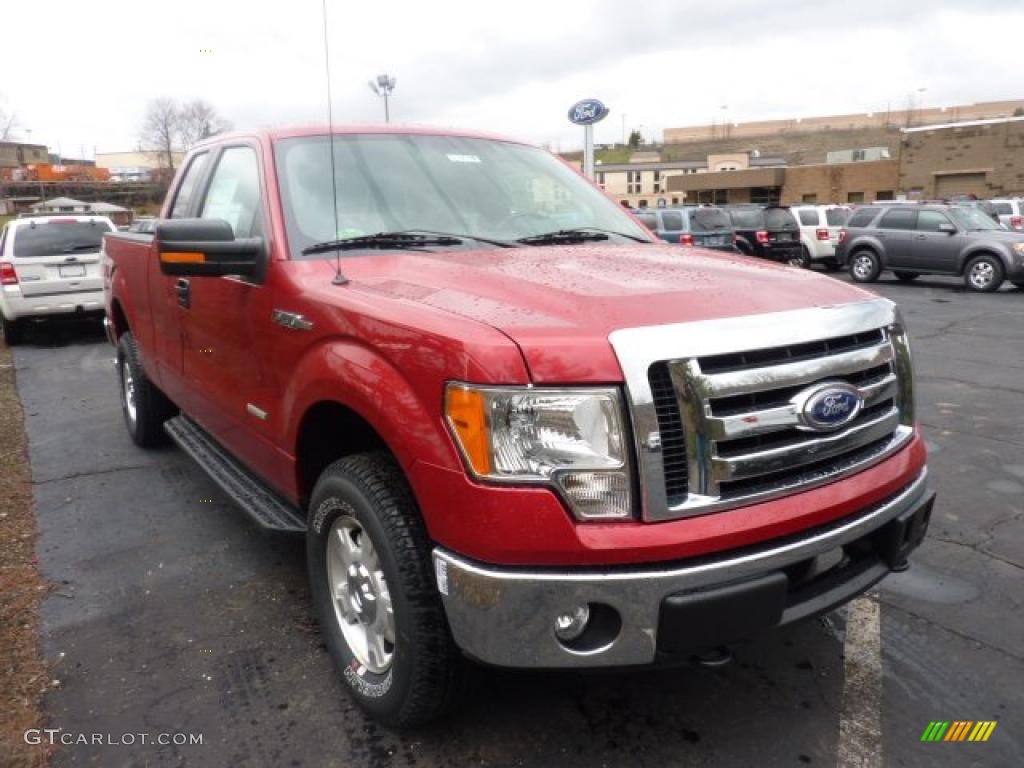 Red Candy Metallic 2011 Ford F150 XLT SuperCab 4x4 Exterior Photo #47596775