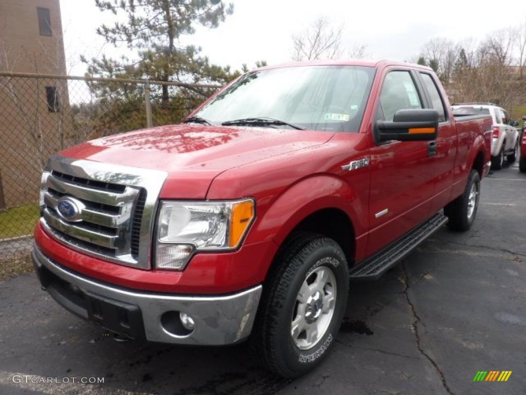 Red Candy Metallic 2011 Ford F150 XLT SuperCab 4x4 Exterior Photo #47596841