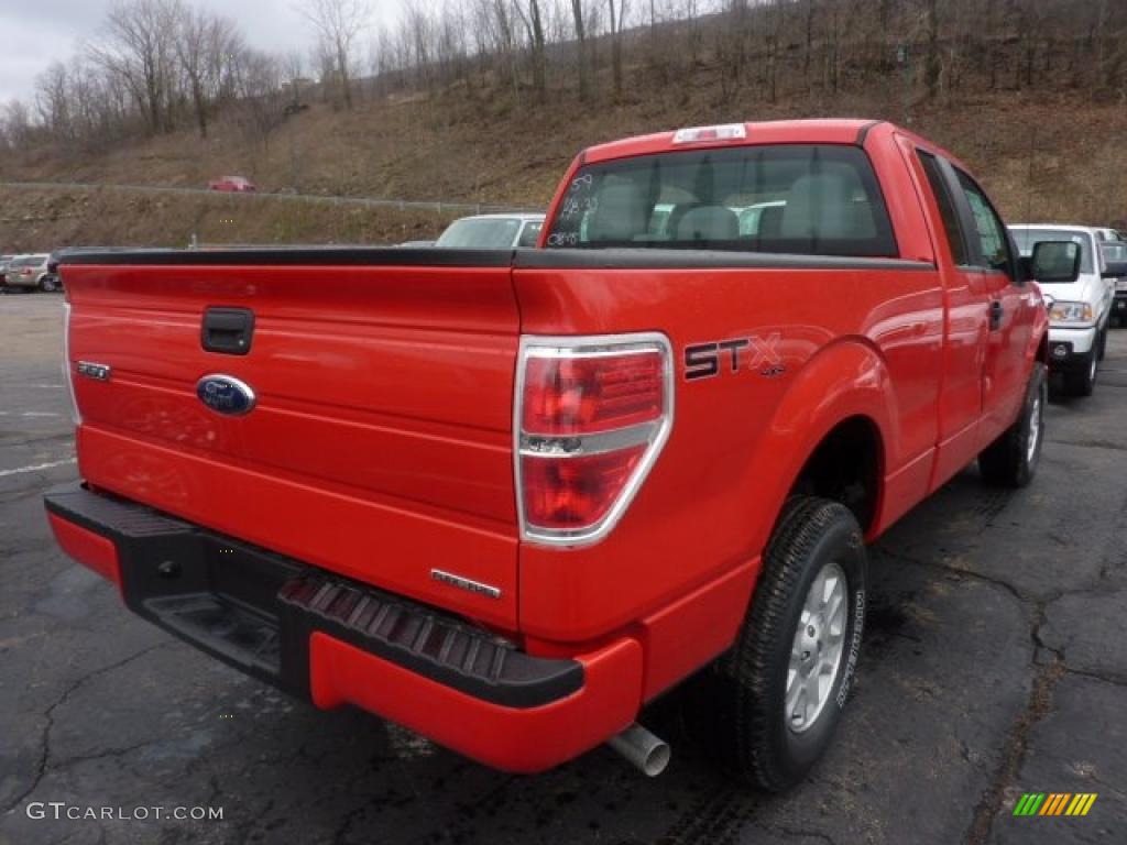Race Red 2011 Ford F150 STX SuperCab 4x4 Exterior Photo #47597021