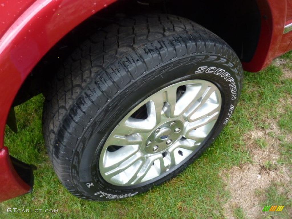 2010 F150 Platinum SuperCrew 4x4 - Red Candy Metallic / Sienna Brown Leather/Black photo #7