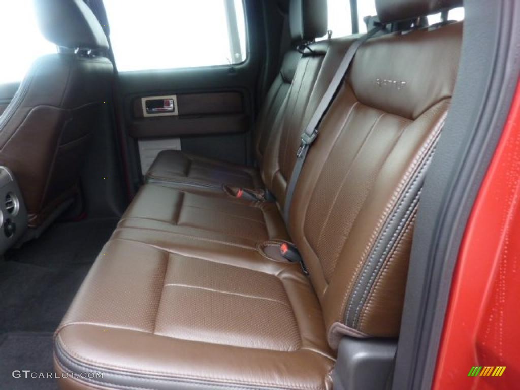2010 F150 Platinum SuperCrew 4x4 - Red Candy Metallic / Sienna Brown Leather/Black photo #9
