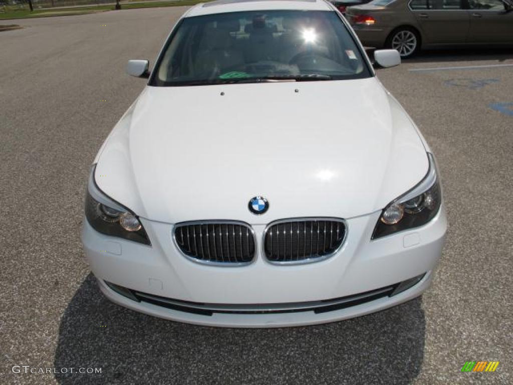 2008 5 Series 528i Sedan - Alpine White / Beige photo #10