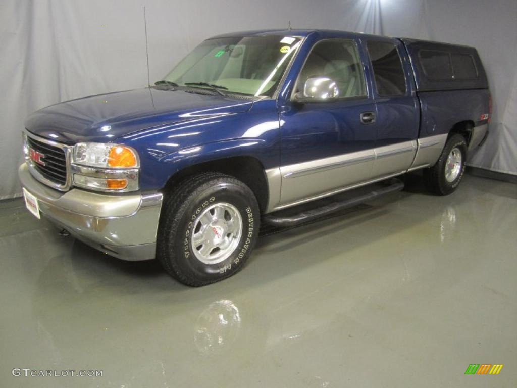 2002 Sierra 1500 Z71 Extended Cab 4x4 - Indigo Blue Metallic / Graphite photo #1