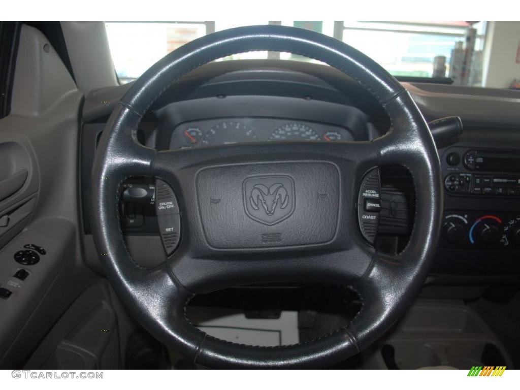 2004 Dodge Dakota SLT Club Cab Taupe Steering Wheel Photo #47603507