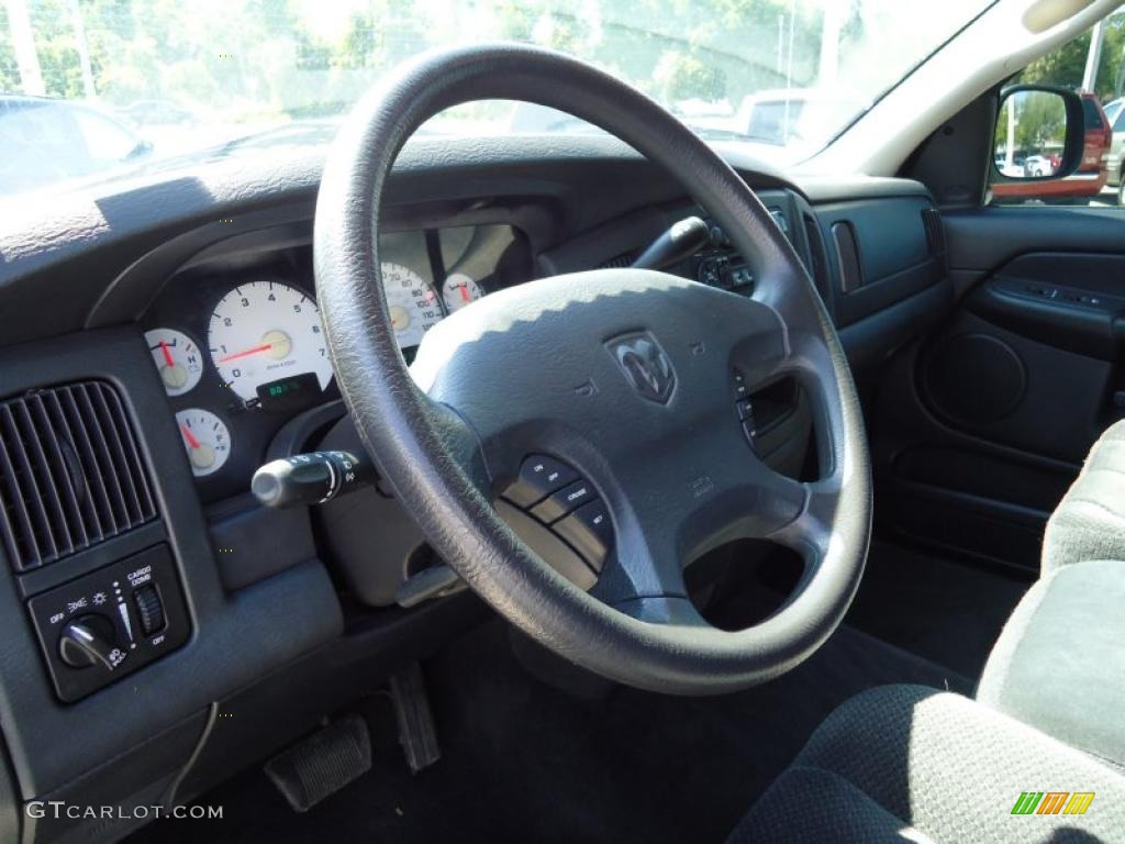 2003 Ram 1500 SLT Quad Cab - Black / Dark Slate Gray photo #6