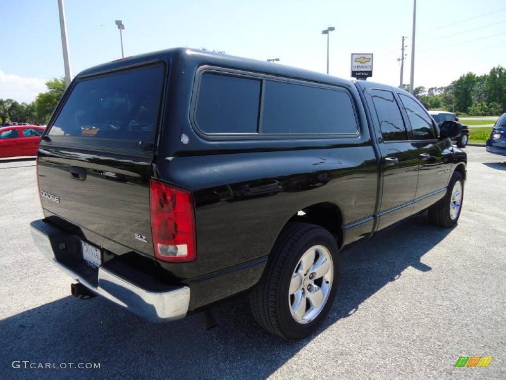 2003 Ram 1500 SLT Quad Cab - Black / Dark Slate Gray photo #11