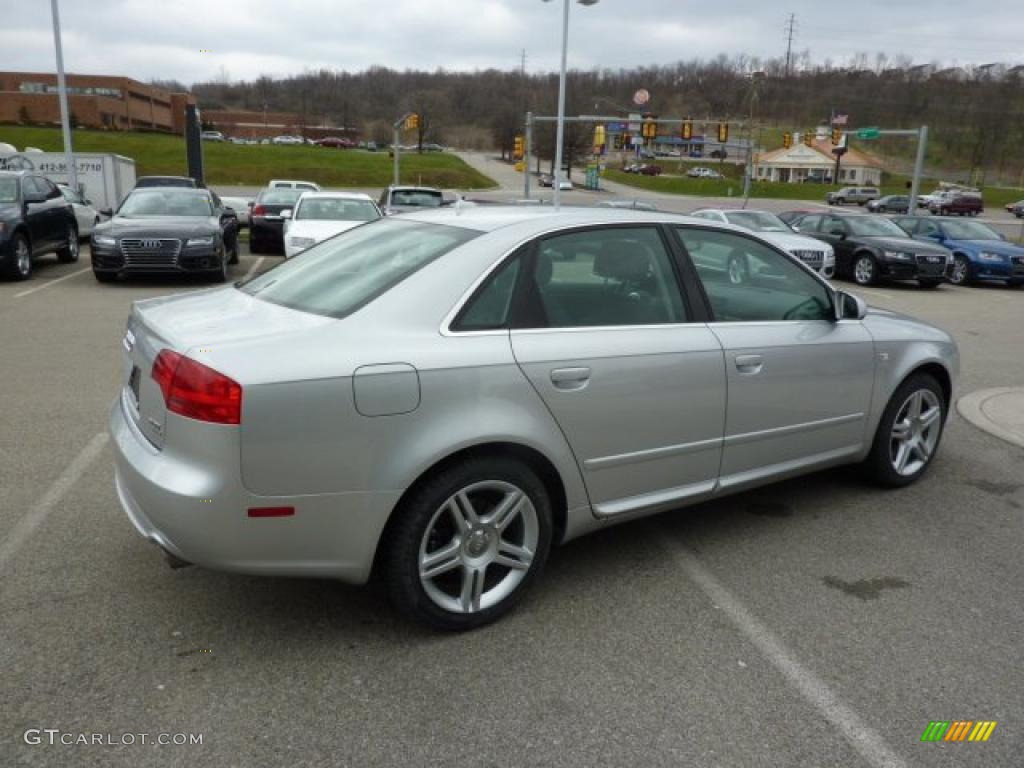 2008 A4 2.0T quattro S-Line Sedan - Light Silver Metallic / Black photo #5