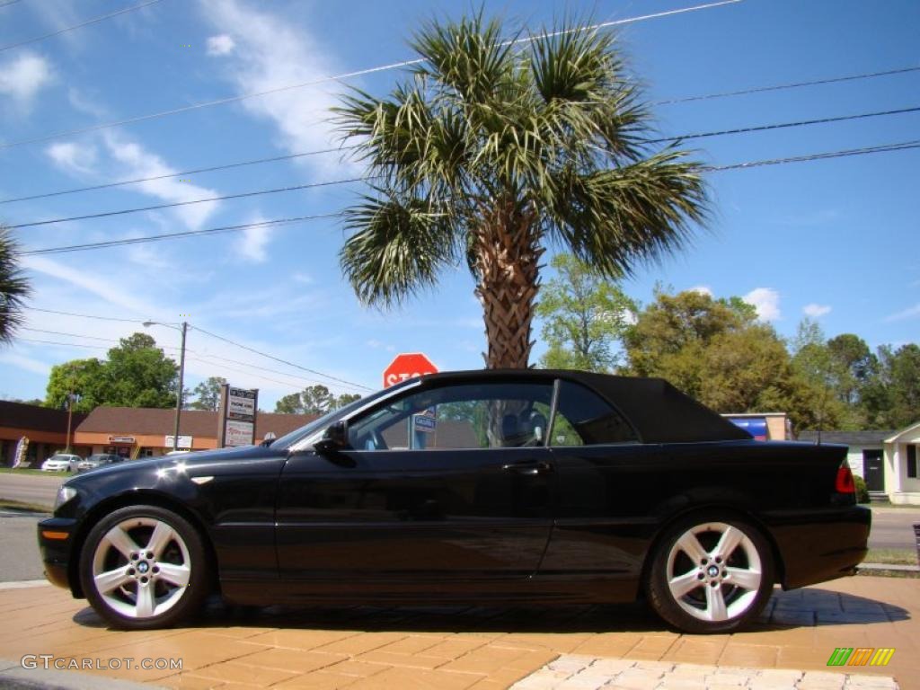 2006 3 Series 325i Convertible - Jet Black / Black photo #4