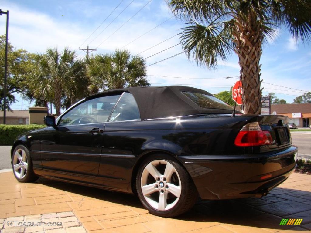 2006 3 Series 325i Convertible - Jet Black / Black photo #5