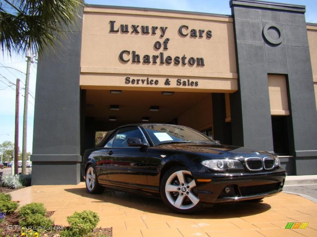 2006 3 Series 325i Convertible - Jet Black / Black photo #29