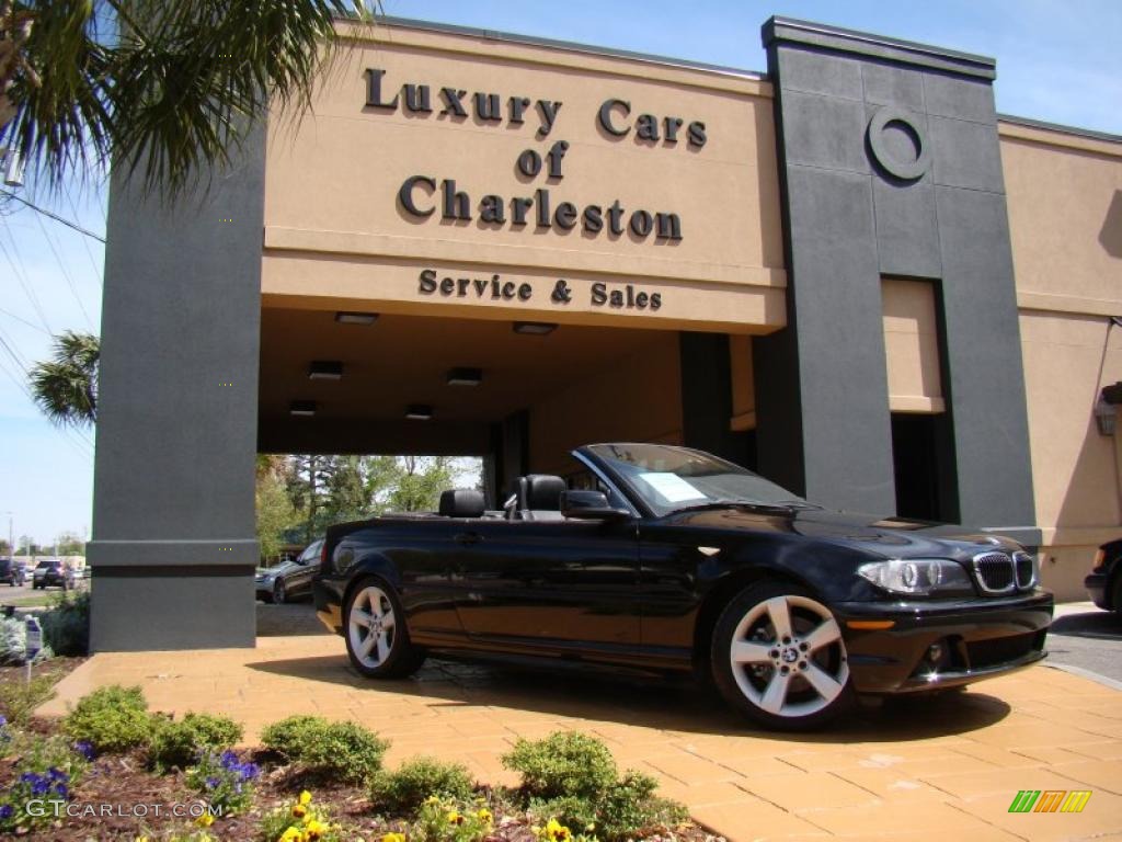 2006 3 Series 325i Convertible - Jet Black / Black photo #34