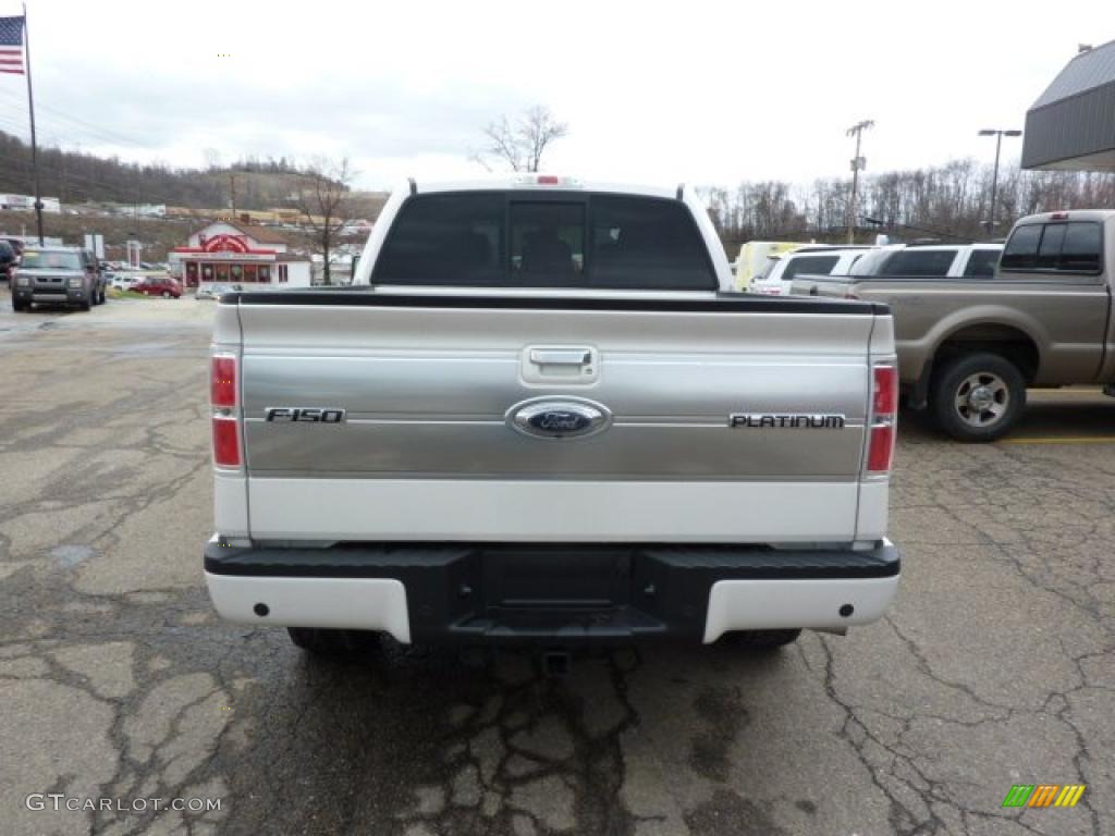 2011 F150 Platinum SuperCrew 4x4 - White Platinum Metallic Tri-Coat / Steel Gray/Black photo #3