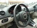 2009 Audi A3 Light Grey Interior Steering Wheel Photo