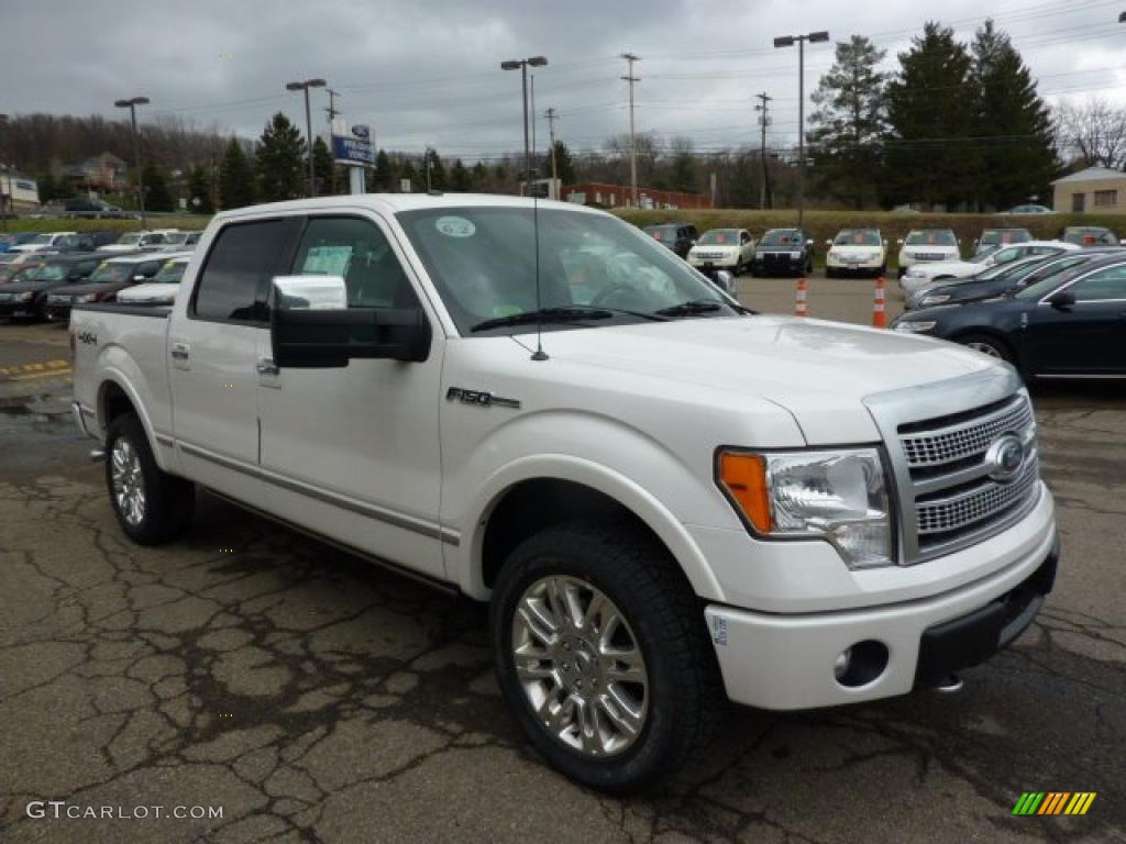 2011 F150 Platinum SuperCrew 4x4 - White Platinum Metallic Tri-Coat / Steel Gray/Black photo #6