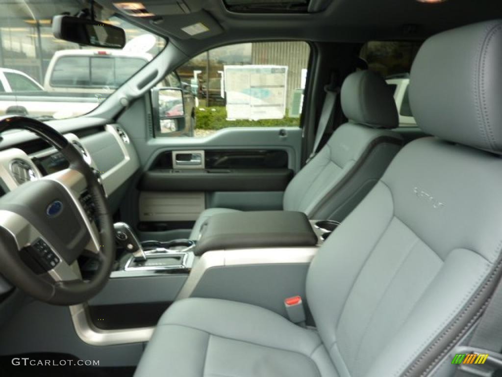Steel Gray/Black Interior 2011 Ford F150 Platinum SuperCrew 4x4 Photo #47605652