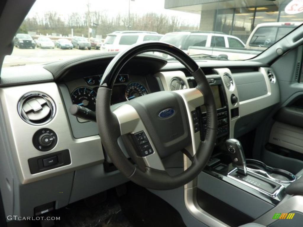 2011 F150 Platinum SuperCrew 4x4 - White Platinum Metallic Tri-Coat / Steel Gray/Black photo #11