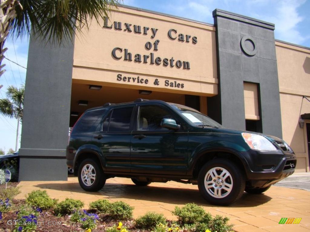 2004 CR-V EX 4WD - Clover Green Pearl / Saddle photo #1