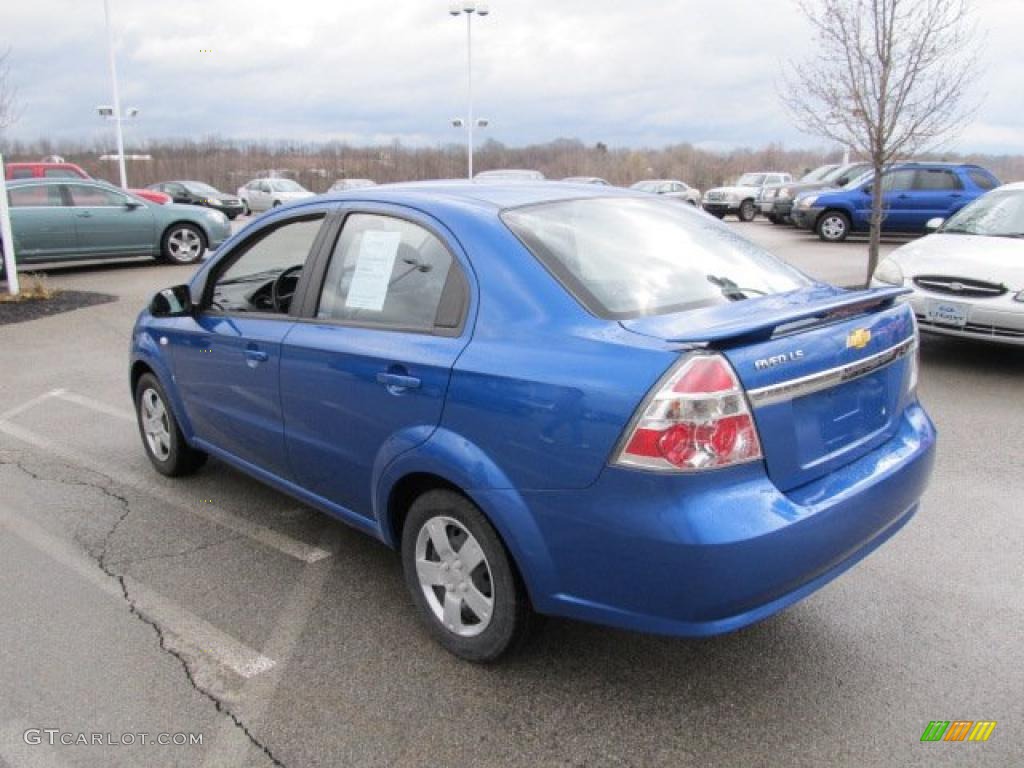 2008 Aveo LS Sedan - Bright Blue Metallic / Charcoal photo #6