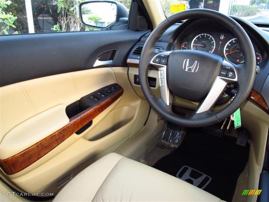 2011 Honda Accord EX-L Sedan Ivory Steering Wheel Photo #47610413