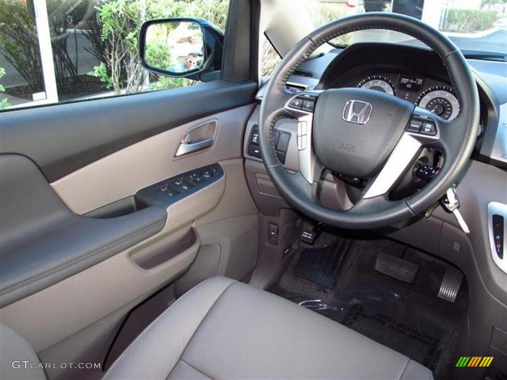 2011 Honda Odyssey EX-L Beige Steering Wheel Photo #47610713