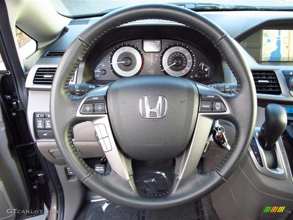2011 Honda Odyssey EX-L Beige Steering Wheel Photo #47610809