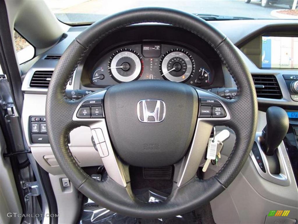 2011 Honda Odyssey EX-L Gray Steering Wheel Photo #47611121