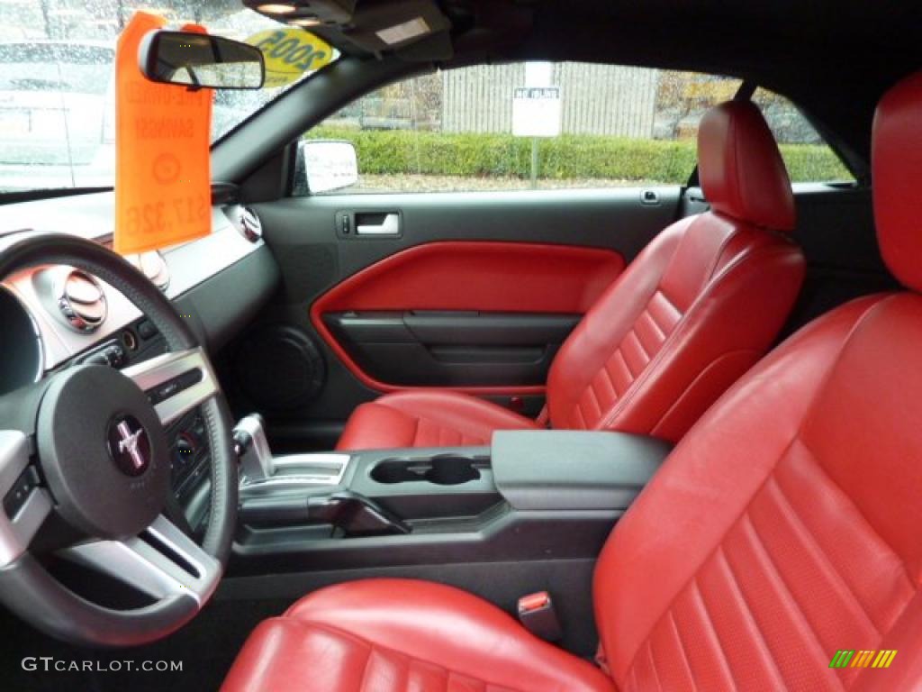 Red Leather Interior 2005 Ford Mustang Gt Premium