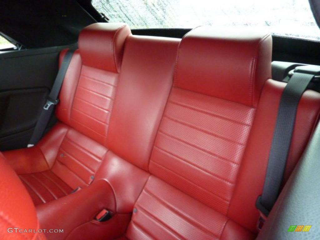 Red Leather Interior 2005 Ford Mustang GT Premium Convertible Photo #47611172