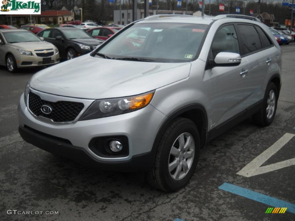 2011 Sorento LX AWD - Bright Silver / Gray photo #7