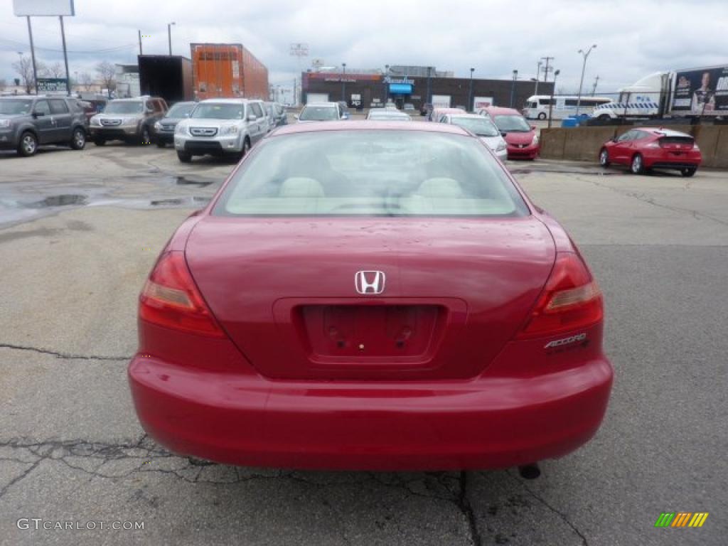 2003 Accord LX Coupe - San Marino Red / Ivory photo #3