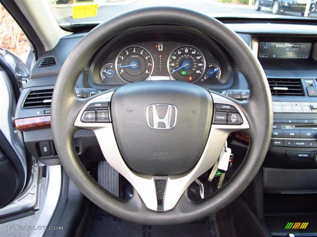 2010 Honda Accord Crosstour EX Black Steering Wheel Photo #47612393