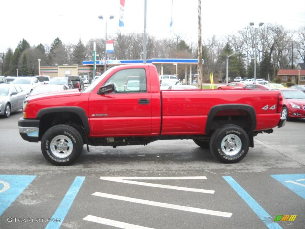 Victory Red 2007 Chevrolet Silverado 2500HD Classic Work Truck Regular Cab 4x4 Exterior Photo #47612477