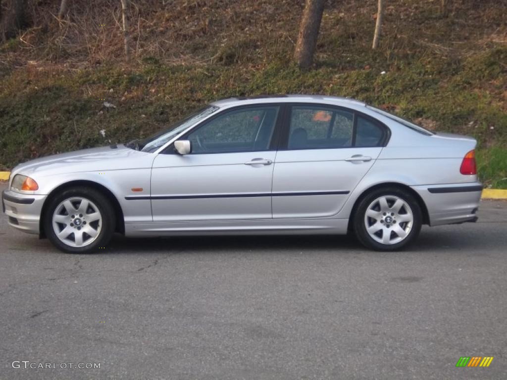 2001 3 Series 325i Sedan - Titanium Silver Metallic / Black photo #28