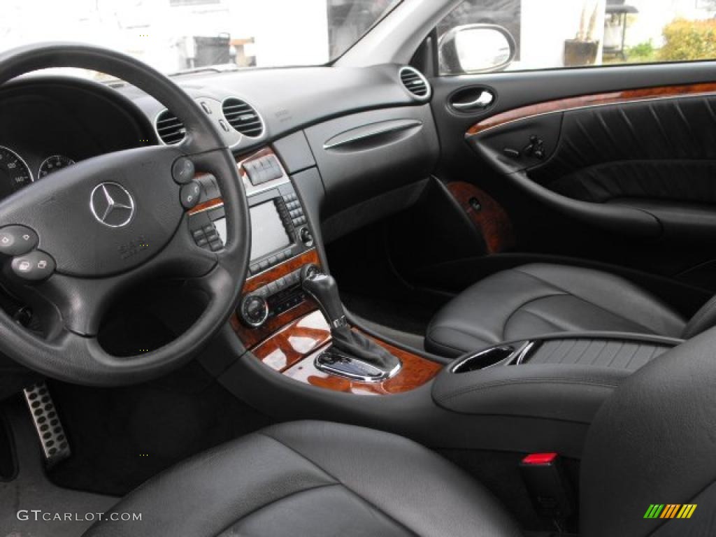 Black Interior 2008 Mercedes-Benz CLK 350 Coupe Photo #47613047