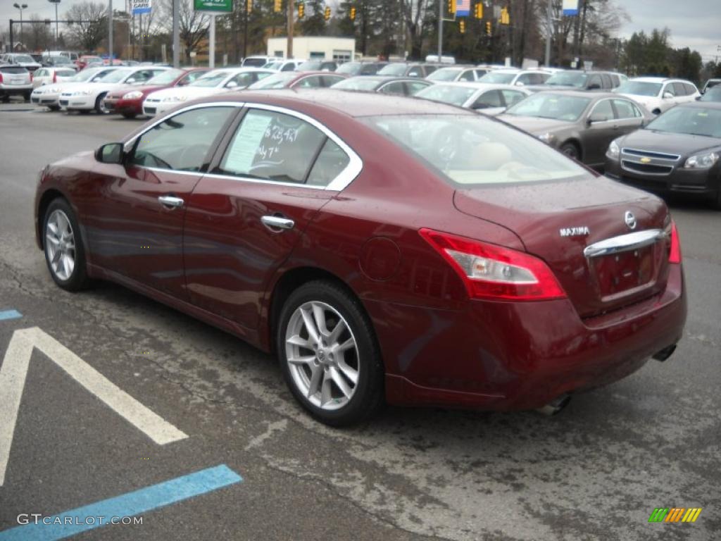 2010 Maxima 3.5 S - Tuscan Sun Red / Caffe Latte photo #5