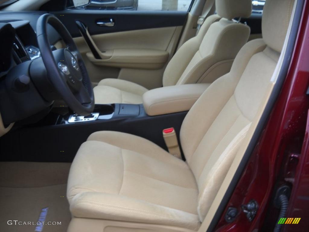 2010 Maxima 3.5 S - Tuscan Sun Red / Caffe Latte photo #10