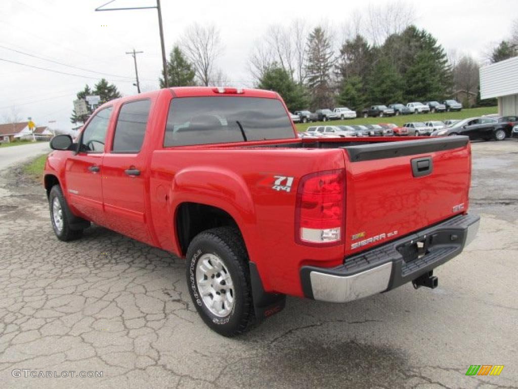 2008 Sierra 1500 SLE Crew Cab 4x4 - Fire Red / Ebony photo #5