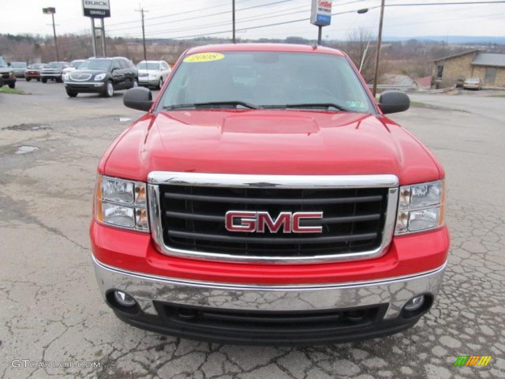 2008 Sierra 1500 SLE Crew Cab 4x4 - Fire Red / Ebony photo #12