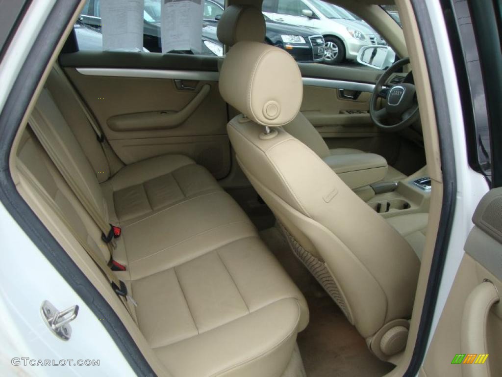 2008 A4 2.0T S-Line Sedan - Ibis White / Beige photo #14