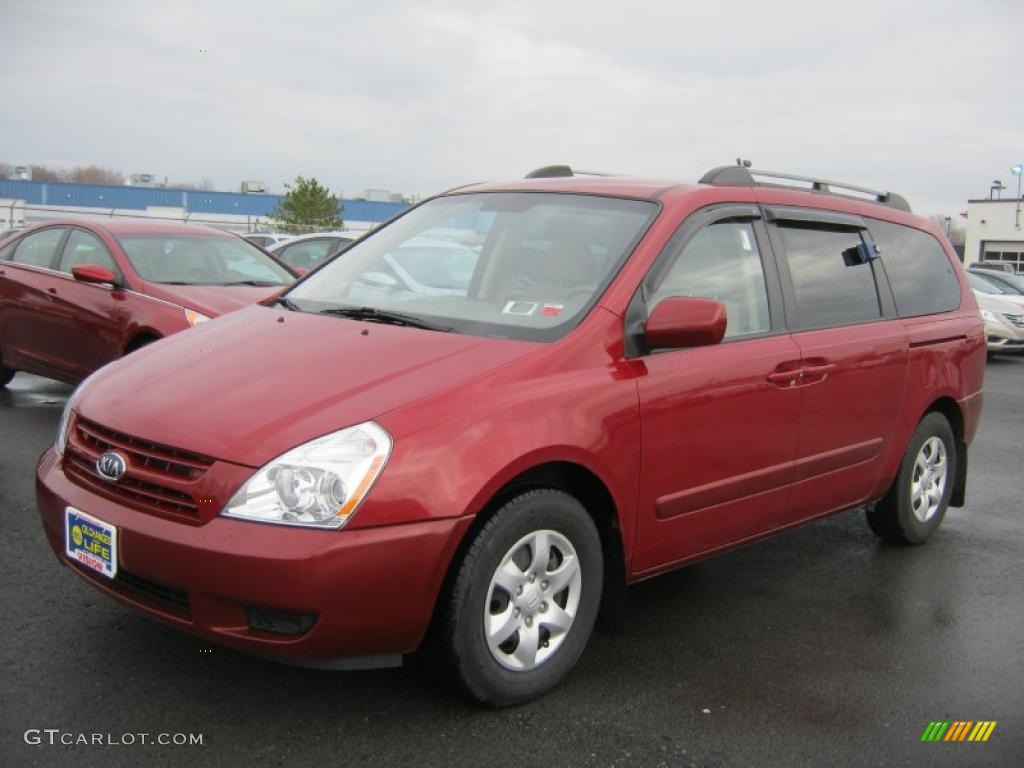 2008 Sedona LX - Claret Red Metallic / Beige photo #1