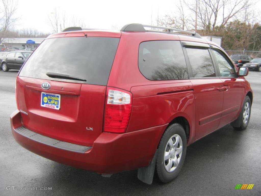 2008 Sedona LX - Claret Red Metallic / Beige photo #2