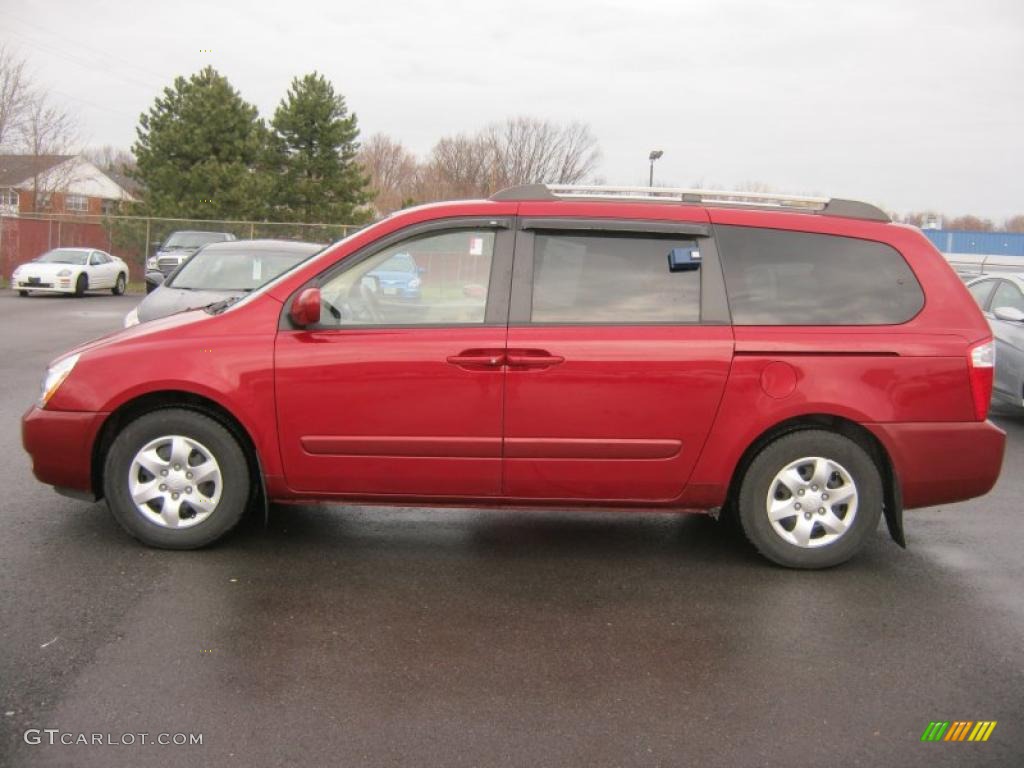 2008 Sedona LX - Claret Red Metallic / Beige photo #11
